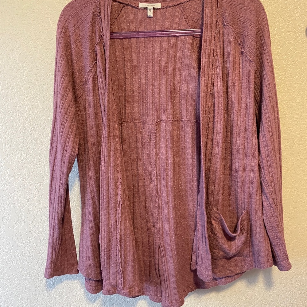 Maurice’s Solid Button Back Cardigan, Color Mauve… - image 2